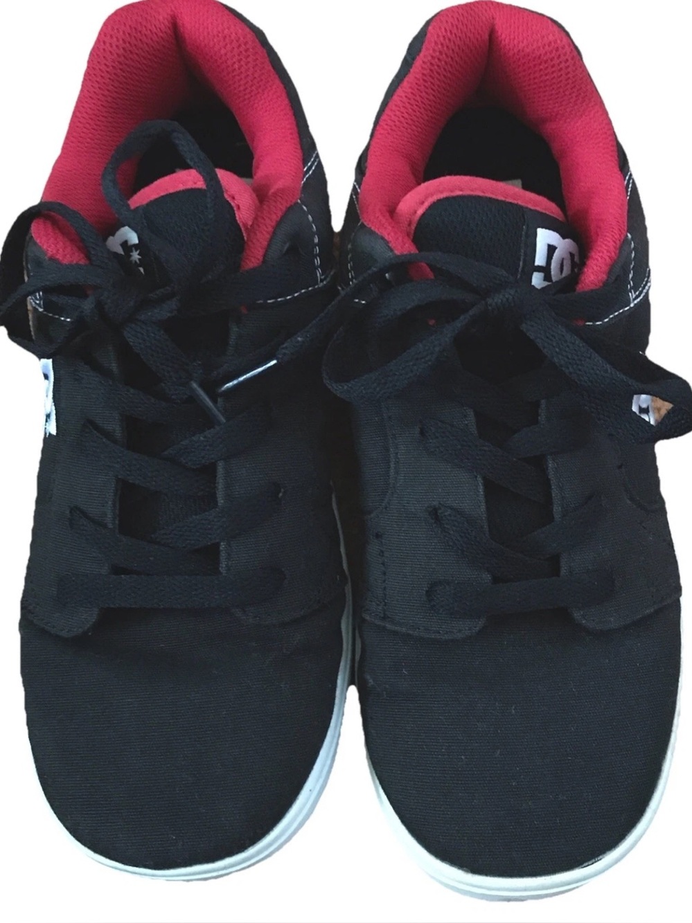 DC Method TX RS Black Red Casual Skate Lace Up Sneakers Shoes Youth Size US 6